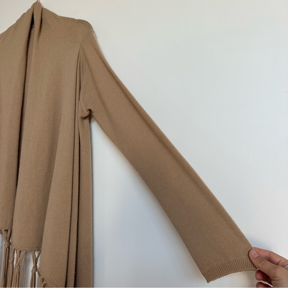 Ply Cashmere Fringe Cardigan Sweater Size Small - Picture 5 of 8